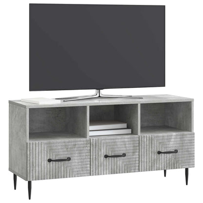 TV-skåp med låda Betonggrå 102 x 34,5 x 50 cm Konstruerat trä