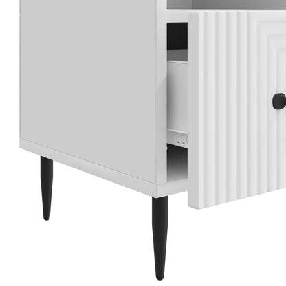 TV-skåp Vit högglans 102 x 34,5 x 50 cm Konstruerat trä