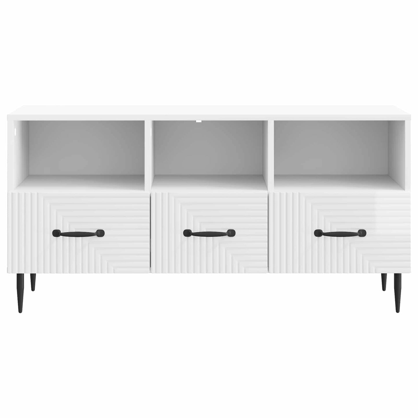 TV-skåp Vit högglans 102 x 34,5 x 50 cm Konstruerat trä