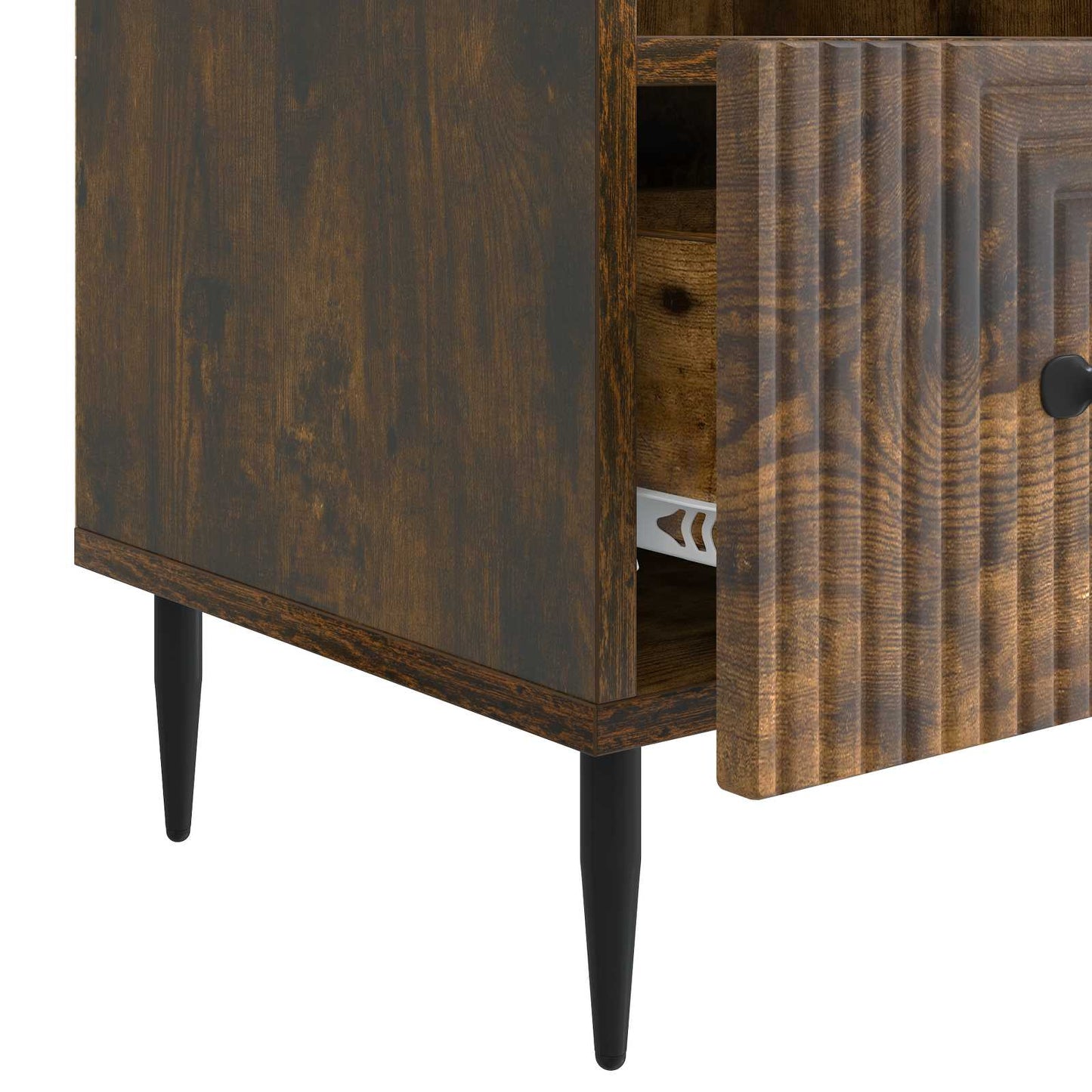 TV-skåp med låda Rökt ek 102 x 34,5 x 50 cm Konstruerat trä