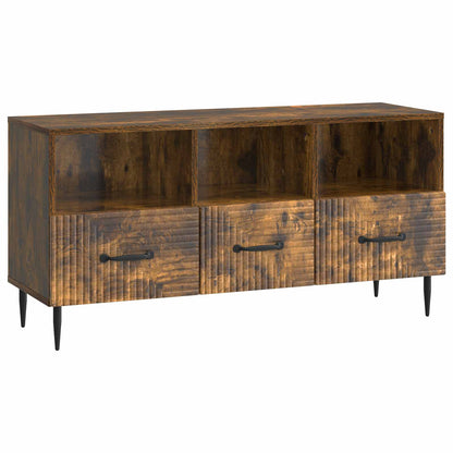 TV-skåp med låda Rökt ek 102 x 34,5 x 50 cm Konstruerat trä