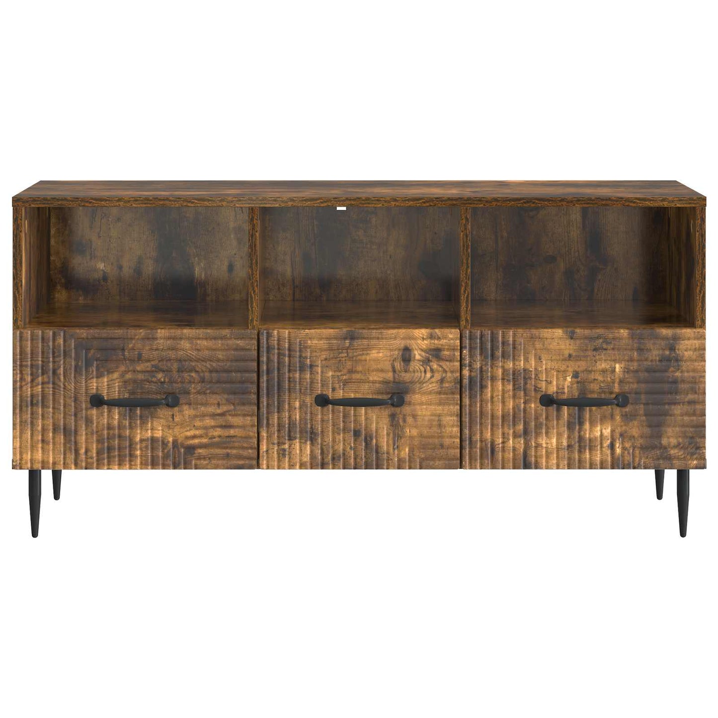 TV-skåp med låda Rökt ek 102 x 34,5 x 50 cm Konstruerat trä