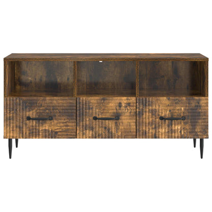 TV-skåp med låda Rökt ek 102 x 34,5 x 50 cm Konstruerat trä