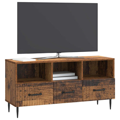 TV-skåp med låda Gammalt trä 102 x 34,5 x 50 cm Konstruerat trä