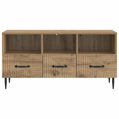 TV-skåp med låda Artisan-ek 102 x 34,5 x 50 cm Konstruerat trä