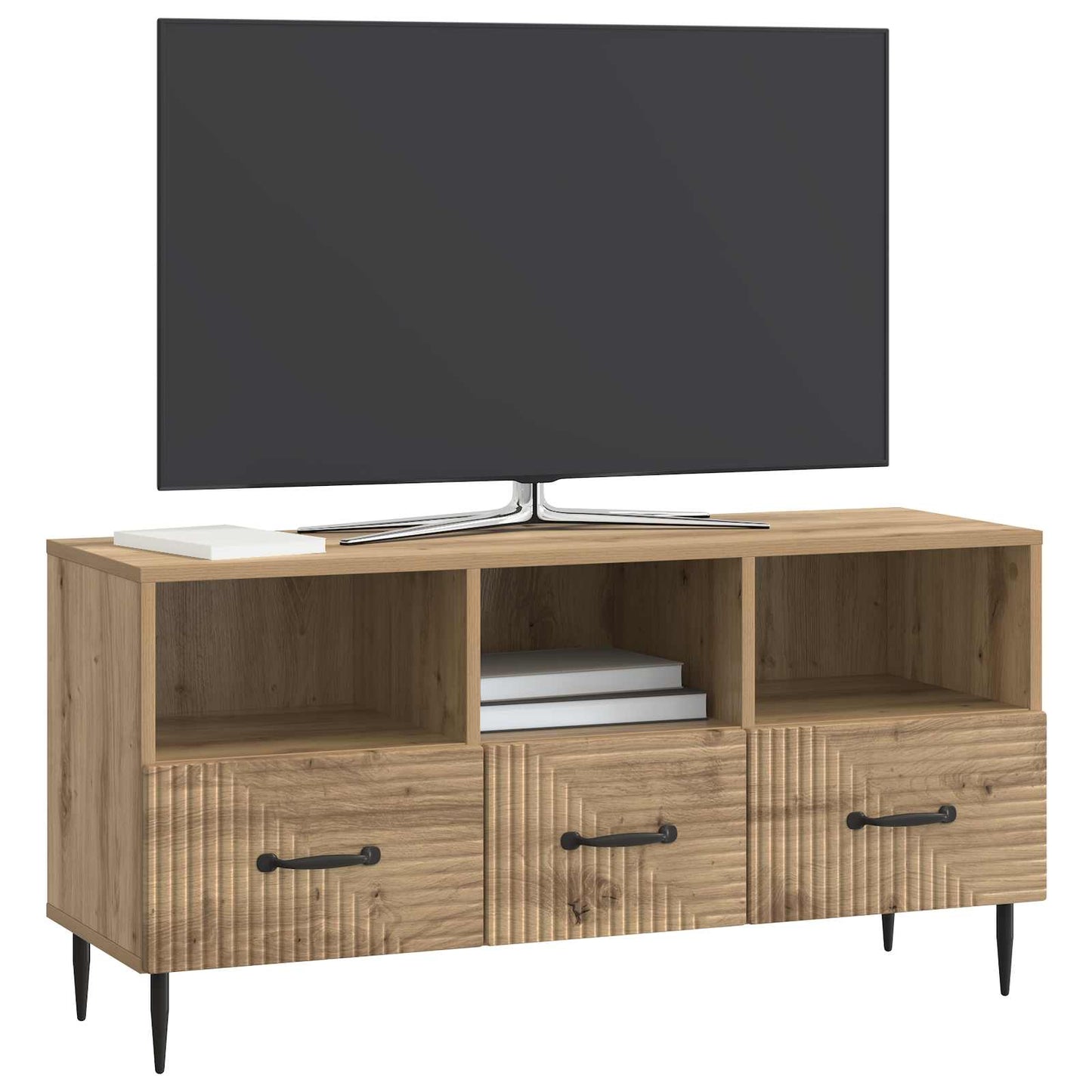 TV-skåp med låda Artisan-ek 102 x 34,5 x 50 cm Konstruerat trä