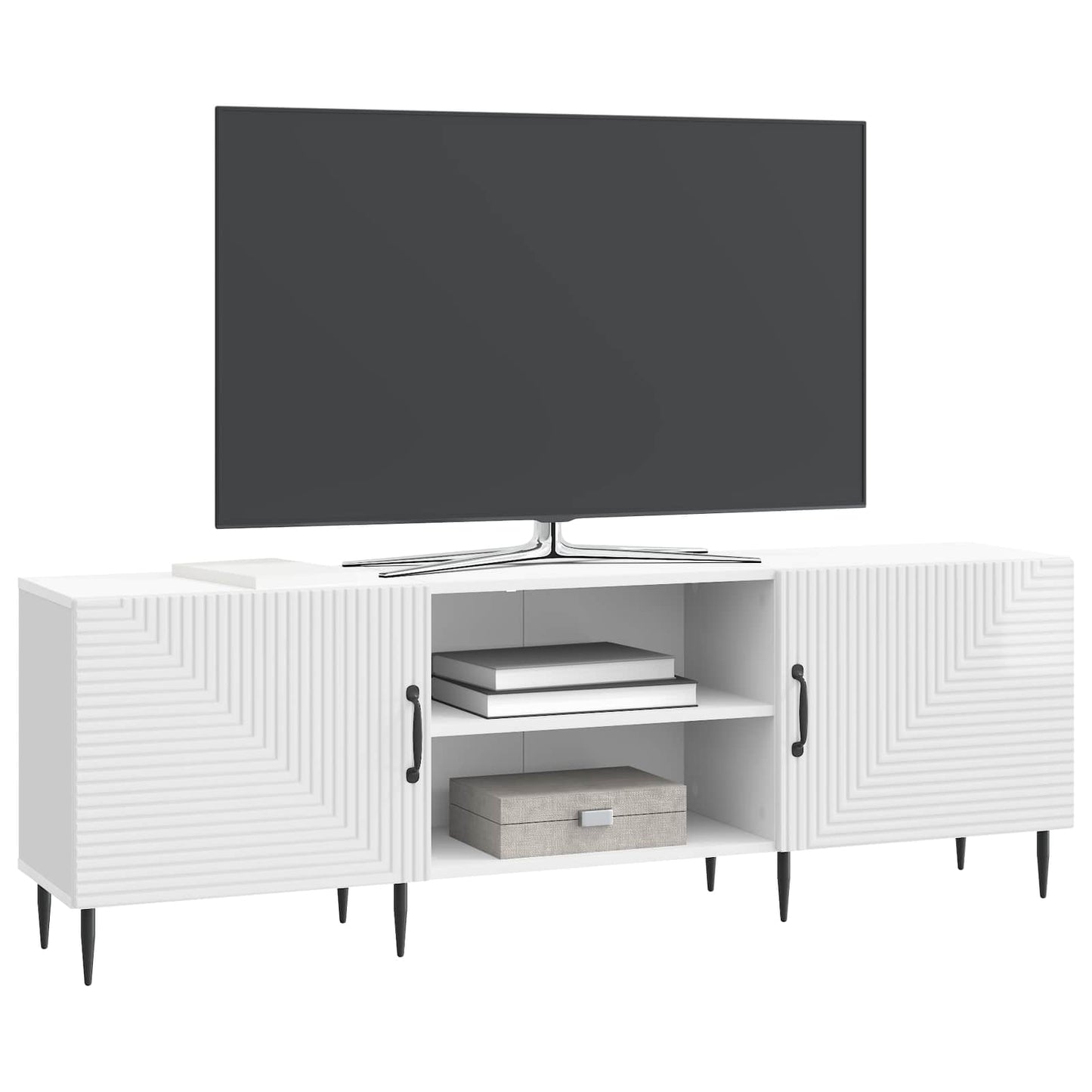 TV-skåp Vit högglans 150 x 31 x 50 cm Konstruerat trä
