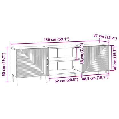 TV-skåp Vit högglans 150 x 31 x 50 cm Konstruerat trä