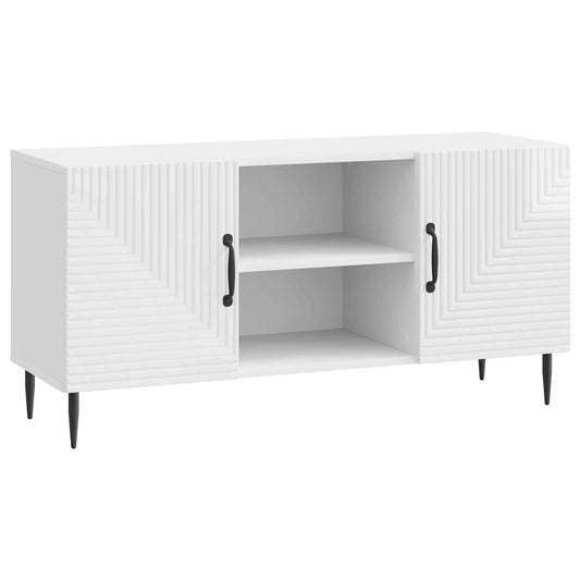 TV-skåp Vit högglans 102 x 34,5 x 50 cm Konstruerat trä