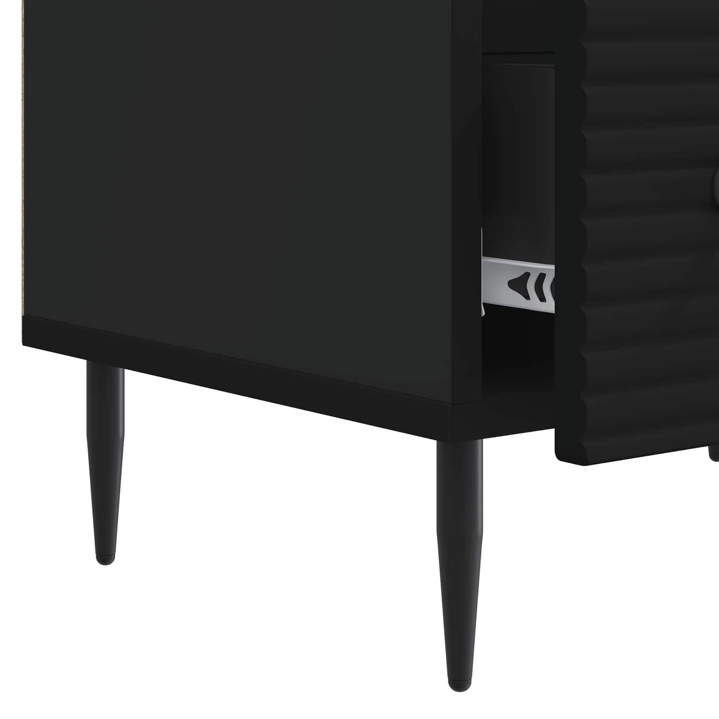 TV-skåp med låda Svart 147 x 34,5 x 30 cm Konstruerat trä