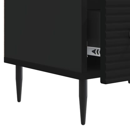 TV-skåp med låda Svart 147 x 34,5 x 30 cm Konstruerat trä