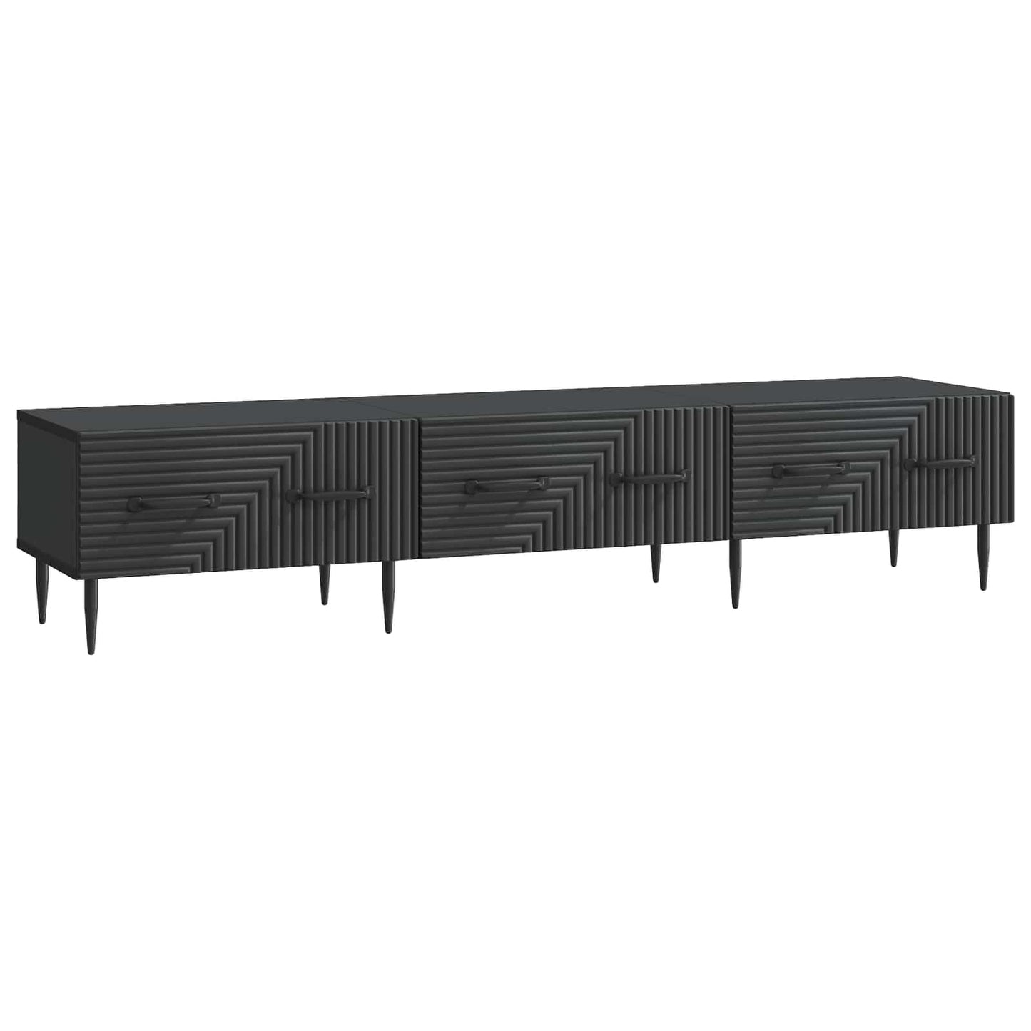 TV-skåp med låda Svart 147 x 34,5 x 30 cm Konstruerat trä