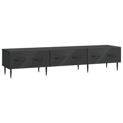 TV-skåp med låda Svart 147 x 34,5 x 30 cm Konstruerat trä