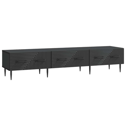TV-skåp med låda Svart 147 x 34,5 x 30 cm Konstruerat trä