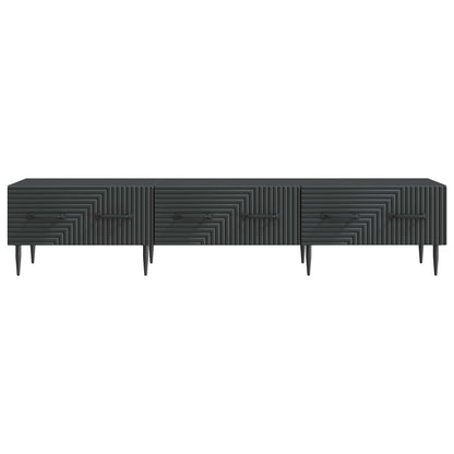 TV-skåp med låda Svart 147 x 34,5 x 30 cm Konstruerat trä