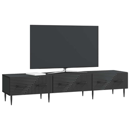 TV-skåp med låda Svart 147 x 34,5 x 30 cm Konstruerat trä