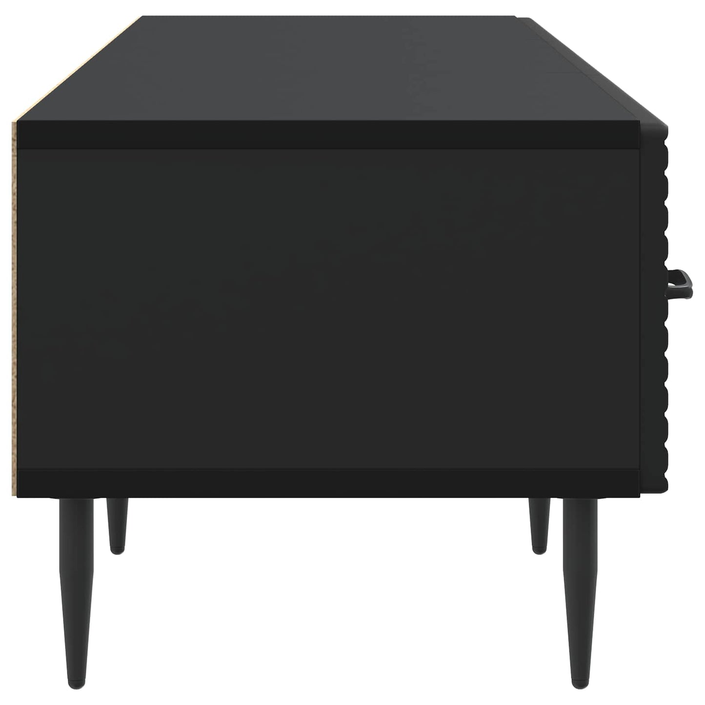 TV-skåp med låda Svart 147 x 34,5 x 30 cm Konstruerat trä