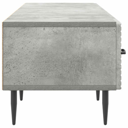 TV-skåp med låda Betonggrå 147 x 34,5 x 30 cm Konstruerat trä