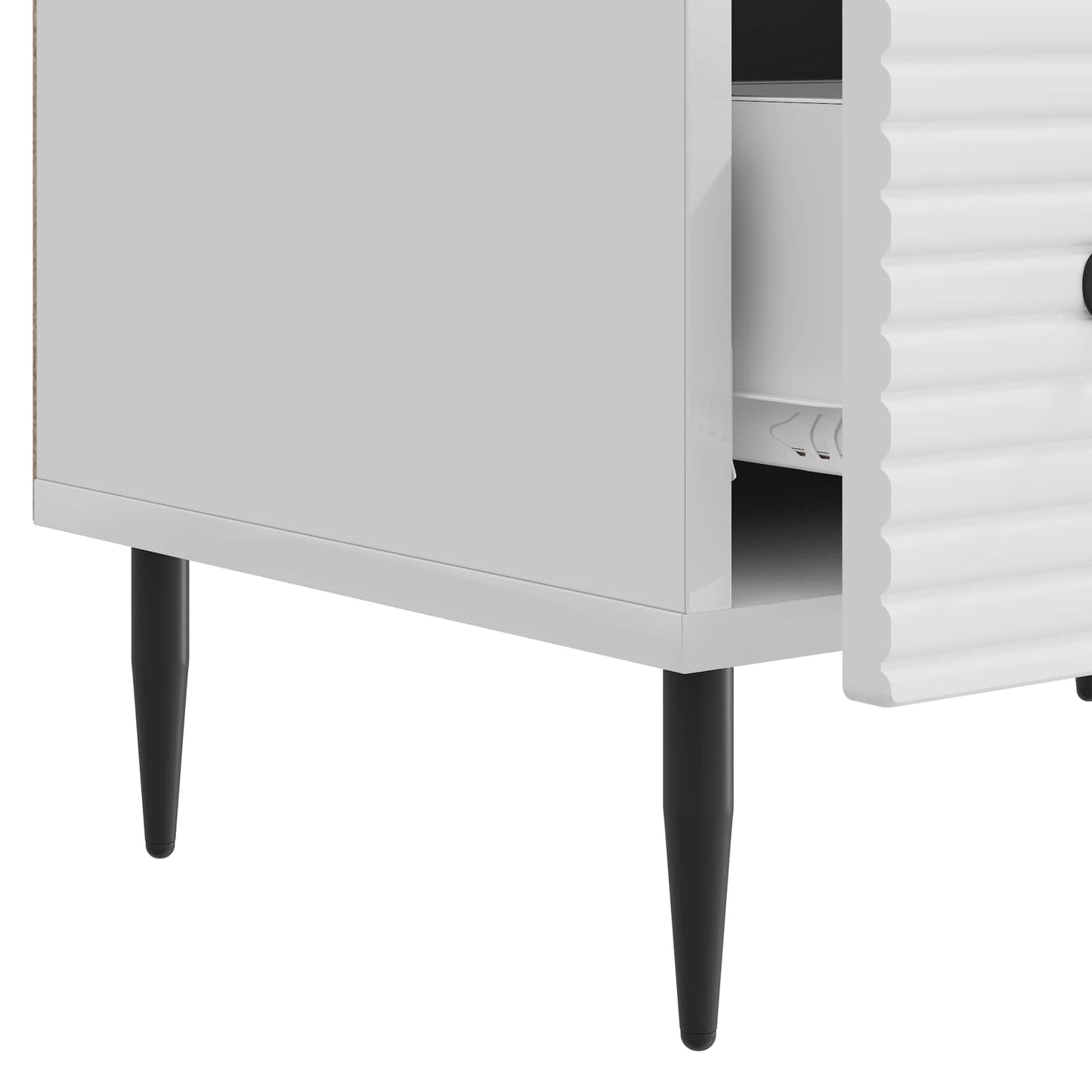 TV-skåp Vit högglans 147 x 34,5 x 30 cm Konstruerat trä