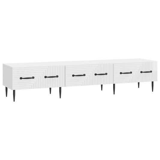 TV-skåp Vit högglans 147 x 34,5 x 30 cm Konstruerat trä