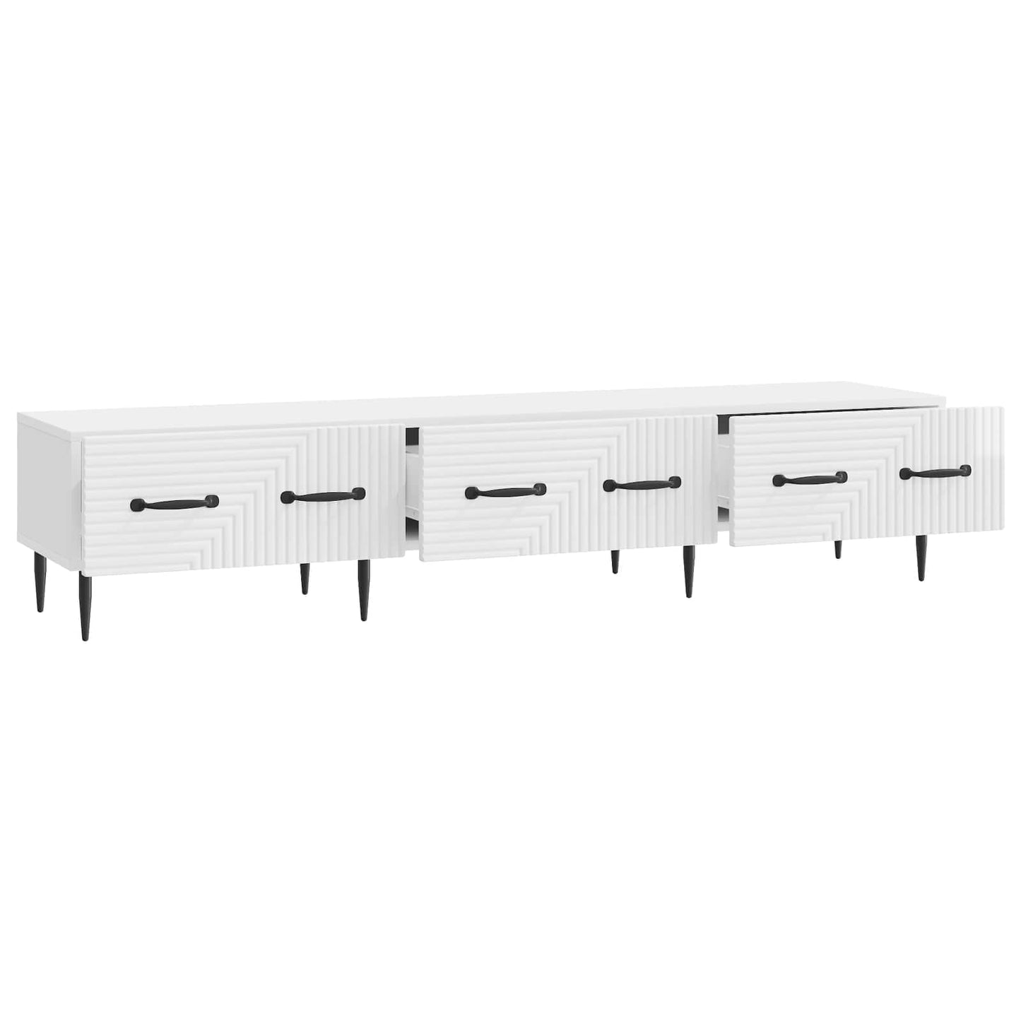 TV-skåp Vit högglans 147 x 34,5 x 30 cm Konstruerat trä