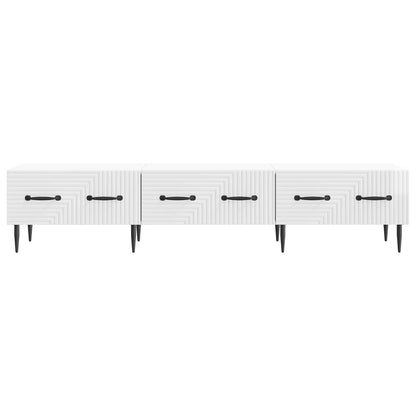 TV-skåp Vit högglans 147 x 34,5 x 30 cm Konstruerat trä