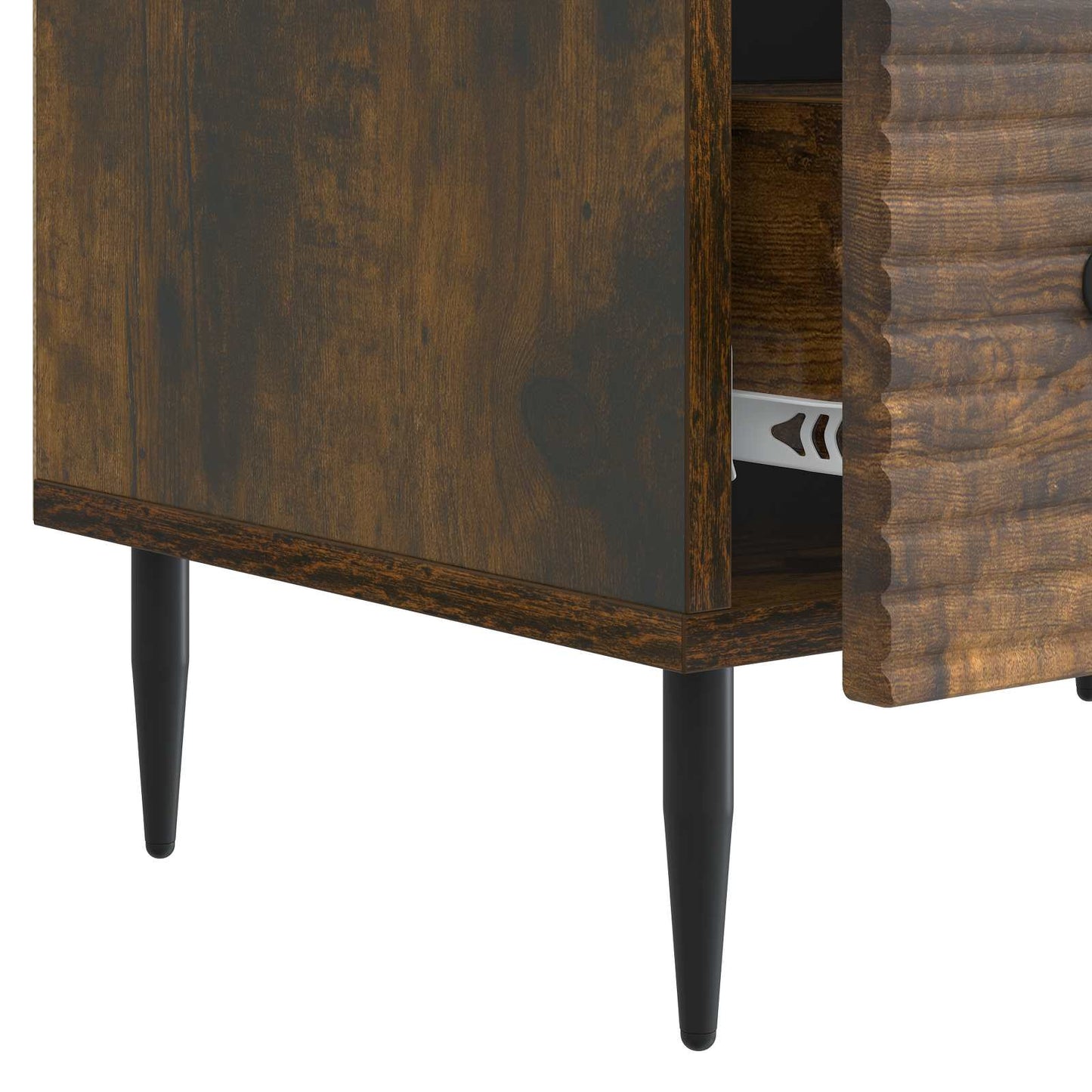 TV-skåp med låda Rökt ek 147 x 34,5 x 30 cm Konstruerat trä