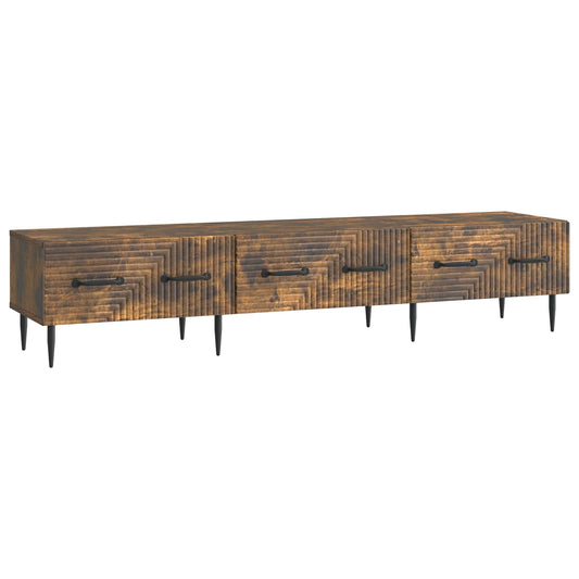 TV-skåp med låda Rökt ek 147 x 34,5 x 30 cm Konstruerat trä