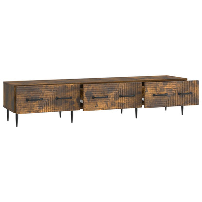 TV-skåp med låda Rökt ek 147 x 34,5 x 30 cm Konstruerat trä