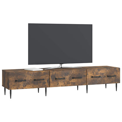 TV-skåp med låda Rökt ek 147 x 34,5 x 30 cm Konstruerat trä