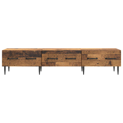 TV-skåp med låda Gammalt trä 147 x 34,5 x 30 cm Konstruerat trä
