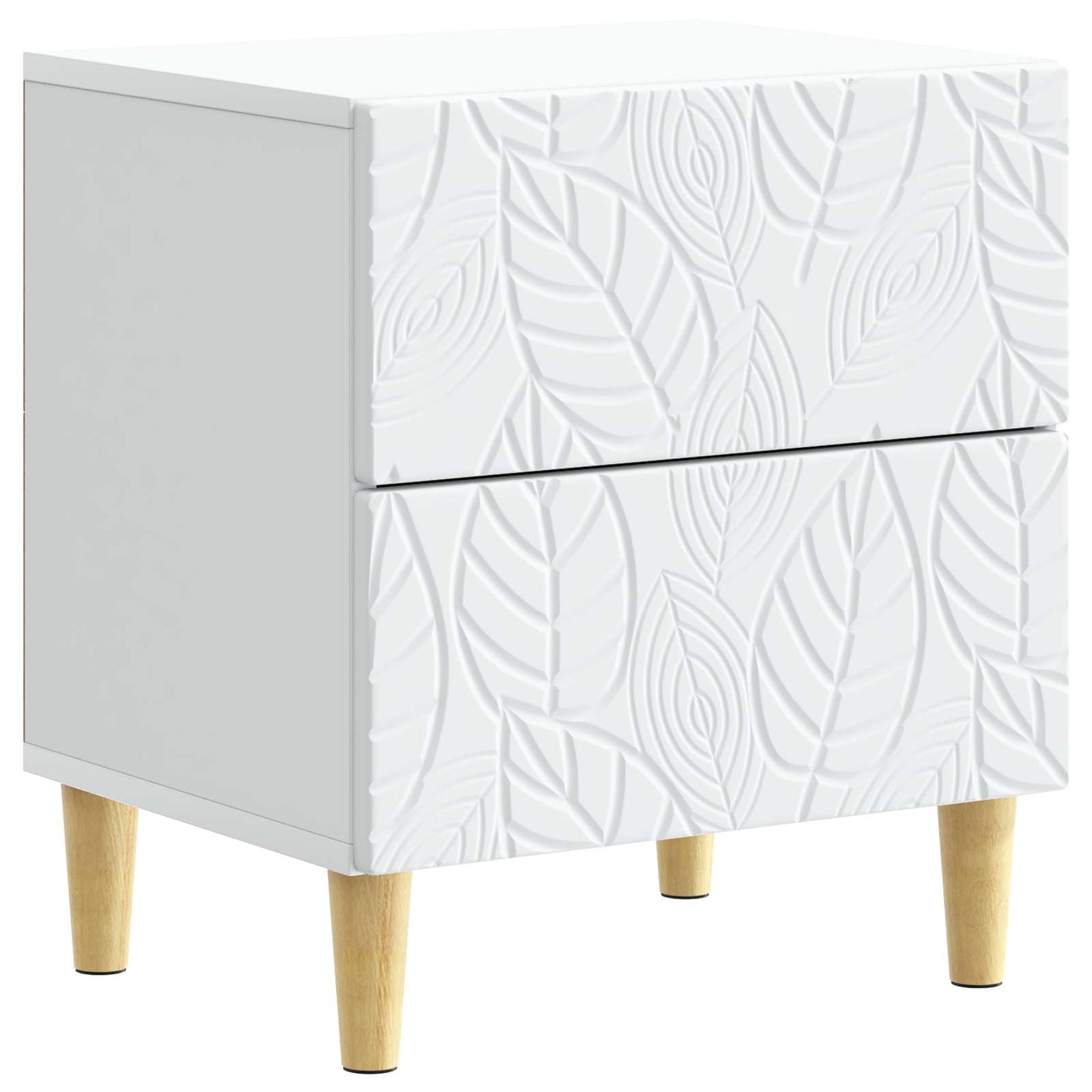 Sängbord 2 pcs Vit 43 x 34,5 x 48 cm Konstruerat trä