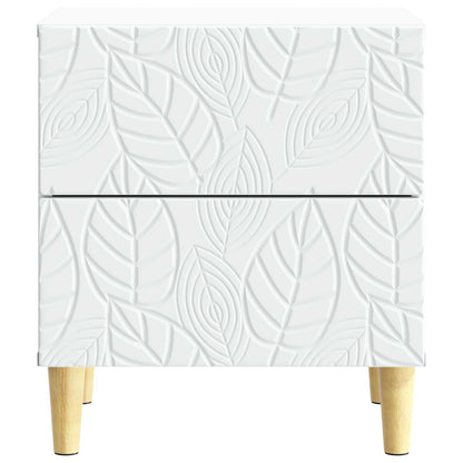 Sängbord 2 pcs Vit 43 x 34,5 x 48 cm Konstruerat trä