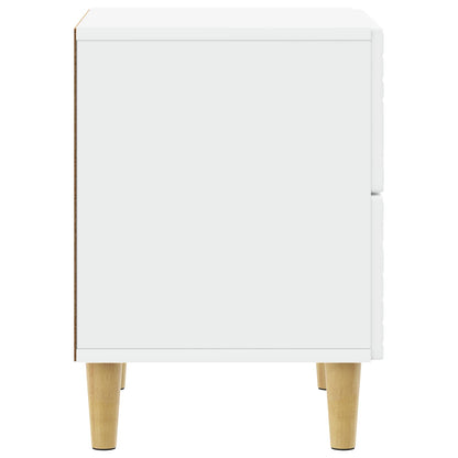 Sängbord 2 pcs Vit 43 x 34,5 x 48 cm Konstruerat trä