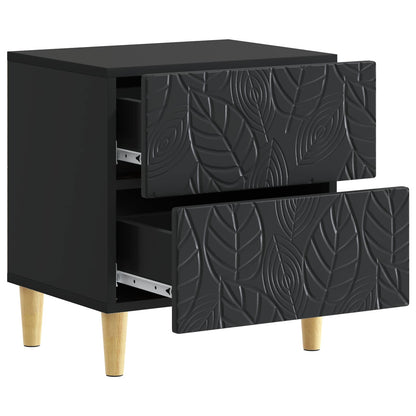 Sängbord 2 pcs Svart 43 x 34,5 x 48 cm Konstruerat trä