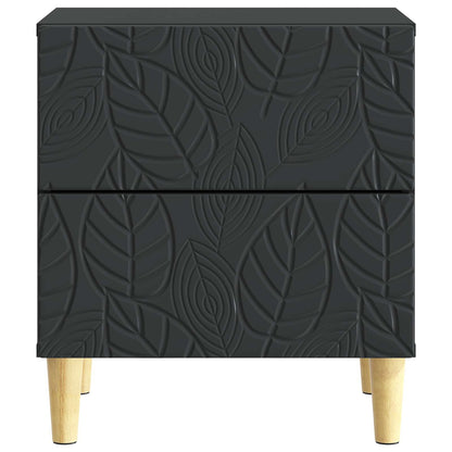 Sängbord 2 pcs Svart 43 x 34,5 x 48 cm Konstruerat trä