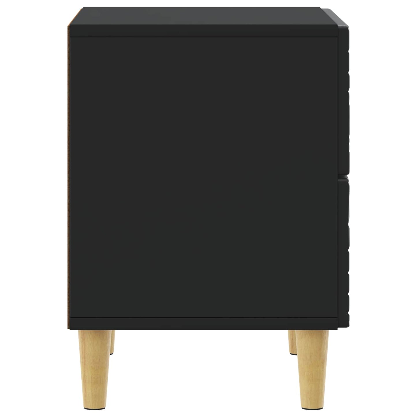 Sängbord 2 pcs Svart 43 x 34,5 x 48 cm Konstruerat trä