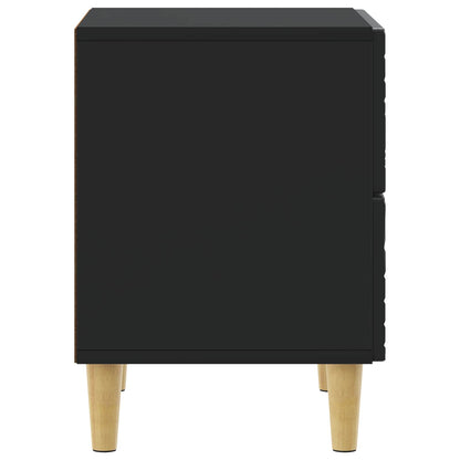 Sängbord 2 pcs Svart 43 x 34,5 x 48 cm Konstruerat trä