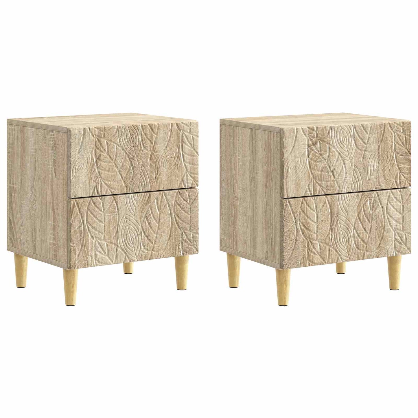 Sängbord 2 pcs Sonoma-ek 43 x 34,5 x 48 cm Konstruerat trä