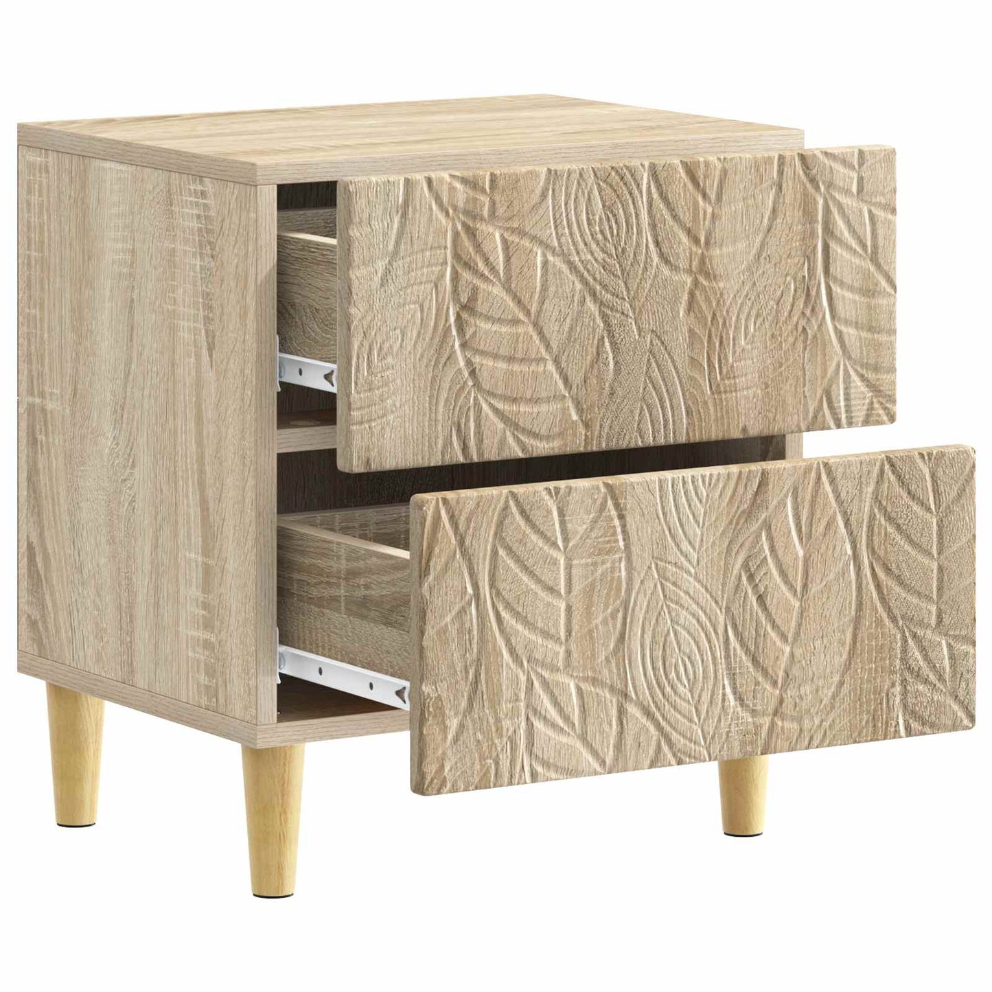 Sängbord 2 pcs Sonoma-ek 43 x 34,5 x 48 cm Konstruerat trä