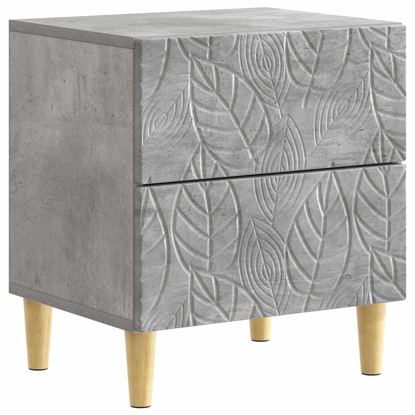 Sängbord 2 pcs Betonggrå 43 x 34,5 x 48 cm Konstruerat trä