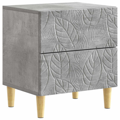 Sängbord 2 pcs Betonggrå 43 x 34,5 x 48 cm Konstruerat trä