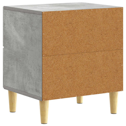 Sängbord 2 pcs Betonggrå 43 x 34,5 x 48 cm Konstruerat trä