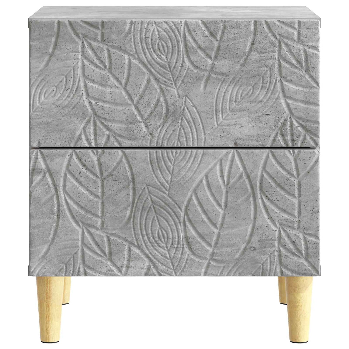 Sängbord 2 pcs Betonggrå 43 x 34,5 x 48 cm Konstruerat trä