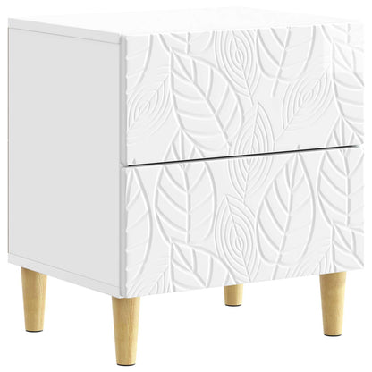 Sängbord 2 pcs Vit högglans 43 x 34,5 x 48 cm Konstruerat trä