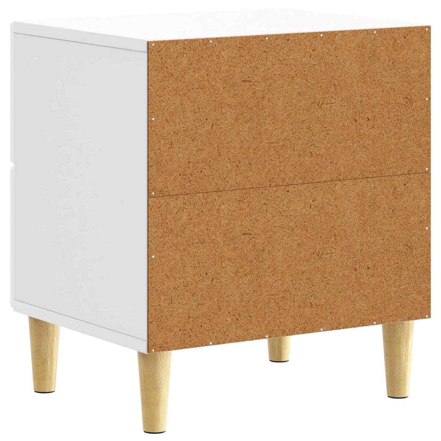 Sängbord 2 pcs Vit högglans 43 x 34,5 x 48 cm Konstruerat trä
