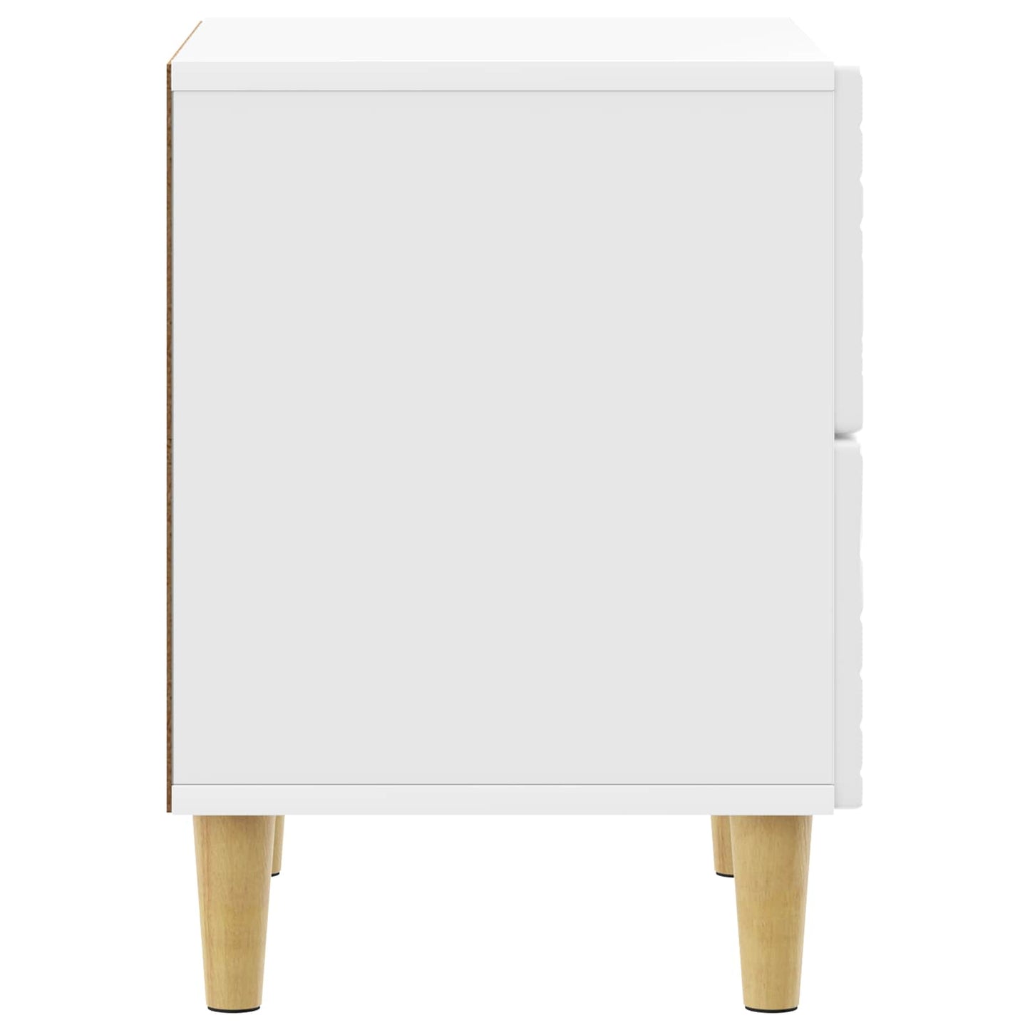 Sängbord 2 pcs Vit högglans 43 x 34,5 x 48 cm Konstruerat trä