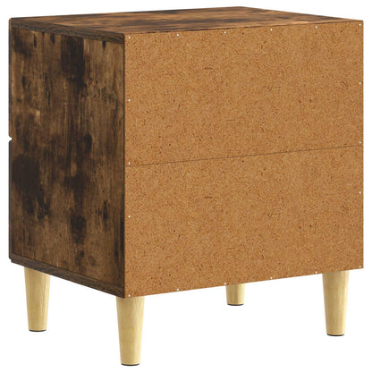 Sängbord 2 pcs Rökt ek 43 x 34,5 x 48 cm Konstruerat trä