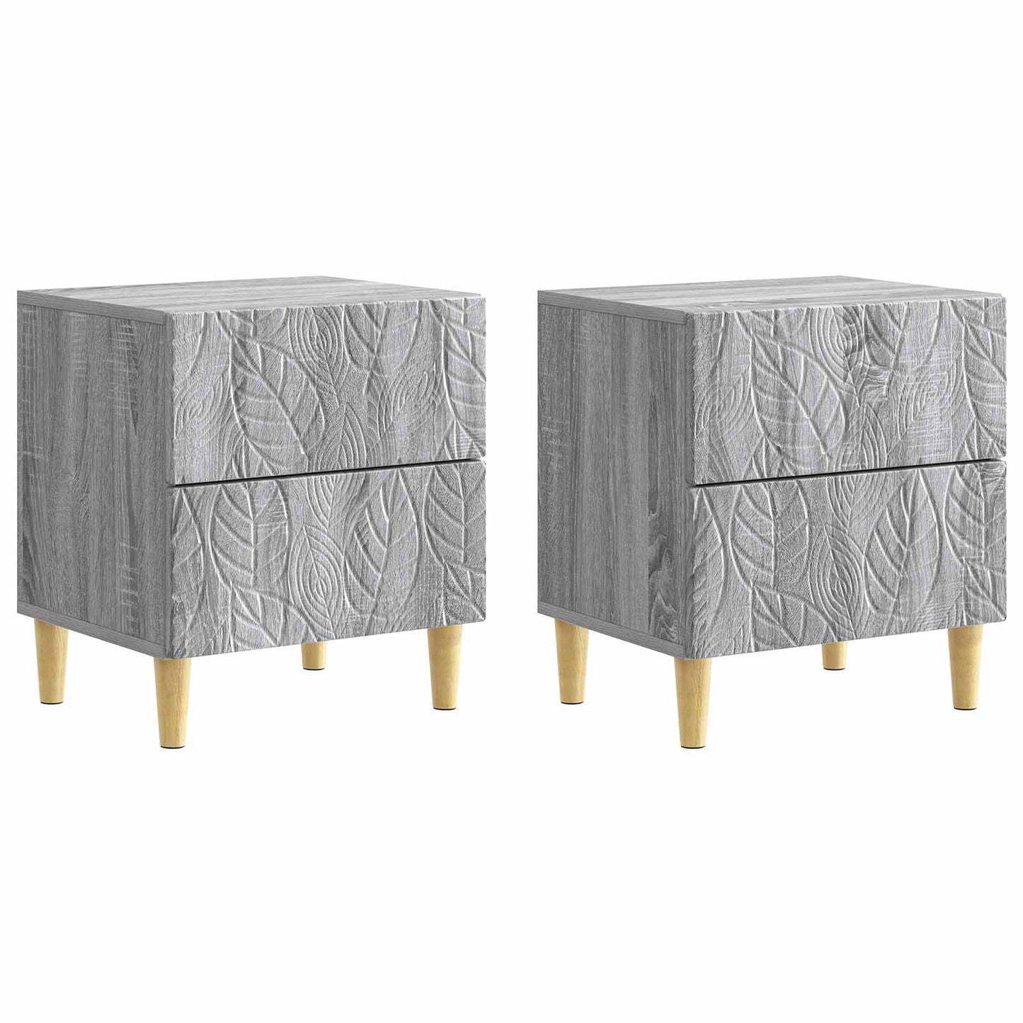 Sängbord 2 pcs Grå Sonoma 43 x 34,5 x 48 cm Konstruerat trä