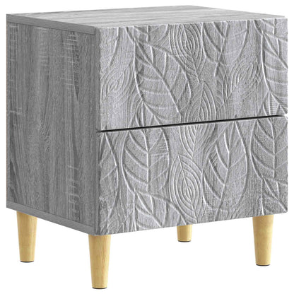 Sängbord 2 pcs Grå Sonoma 43 x 34,5 x 48 cm Konstruerat trä